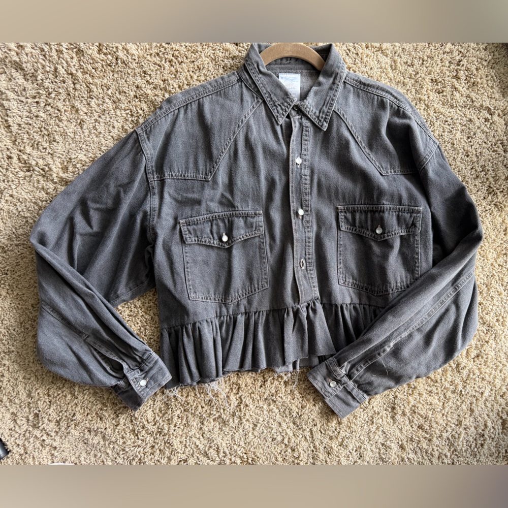 Boutique Gray Denim Jacket -
One Size - New Without Tags